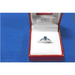 14 KT GOLD ALEXANDRITE (0.40 CTS AND DIAMOND (0.04