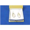 Image 1 : 14 KT YELLOW GOLD QUARTZ EARRINGS