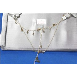 10 KT GOLD GARNET NECKLACE