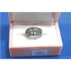 STERLING SILVER DIAMOND (0.2CTS) RING