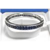 Image 1 : STERLING SILVER SAPPHIRE(7.0CTS) BANGLE BRACELET