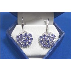 STERLING SILVER TANZANITE EARRINGS