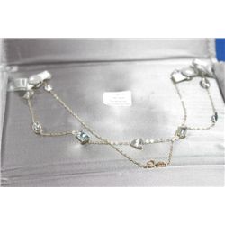10 KT GOLD AQUAMARINE NECKLACE