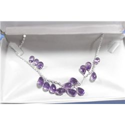 10 KT GOLD AMETHYST NECKLACE