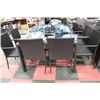 Image 1 : VINYL RATTAN GLASSTOP SQUARE PATIO SET W/8 CHAIRS