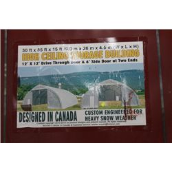 30' X 85' X 15' HIGH CEILING STORAGE BUILDING