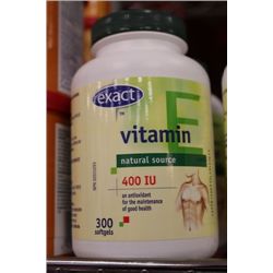 BOTTLE OF 300 SOFT GEL VITAMIN 'E'