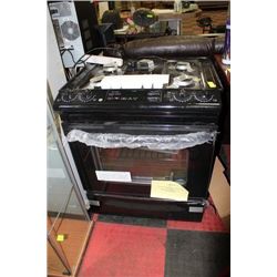 #5 BLACK GE GASTOP RANGE W 7 DAY WARRANTY