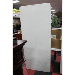 PLASTIC TOP LIGHTWEIGHT FOLDING TABLES, x3