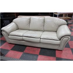 WHITE LEATHER SOFA