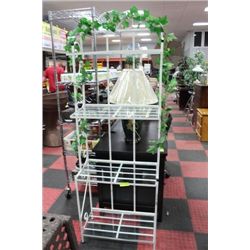 SHOWHOME METAL AND GLASS BAKERS RACK