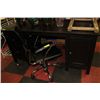 Image 1 : DARK PINE DESK W OFFICE CHAIR