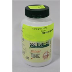 BOTTLE W 100 COD LIVER OIL SOFT GELS