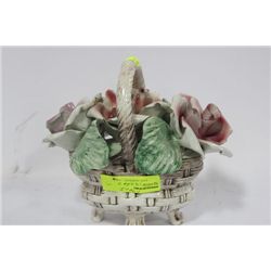 CAPO DIMONTE ITALIAN FLOWER BASKET ORNAMENT