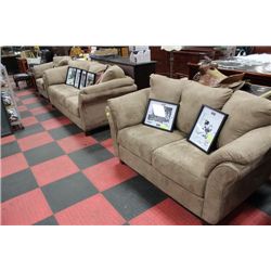 3 PC MICROFIBRE SOFA/LOVE SEAT AND CHAIR