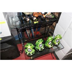 GLASS TOP SIDE TABLE