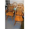 Image 1 : SET OF 5 OAK DINING CHAIRS