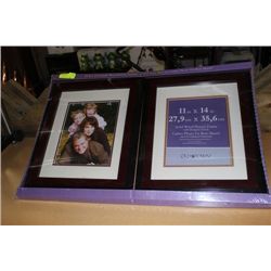 PK OF 2 11" X14" SOLID WOOD PICTURE FRAMES