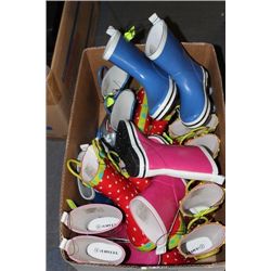 PR OF CHILDRENS RAINBOOTS AS THEY COME SIZE 7&8