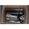 Image 1 : BOX W HOUSEHOLD PHONE/ALARM CLOCK ETC