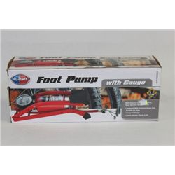 NEW FOOT PUMP W/ GAUGE