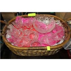 BASKET OF PINWHEEL CRYSTAL