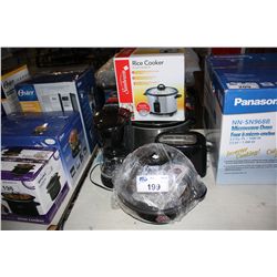 SUNBEAM RICE COOKER, CROCK POT, TOASTER OVEN, COFFEE MAKER AND WESTBEND STIR CRAZY