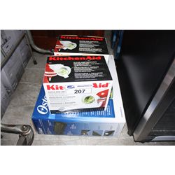 OSTER INDOOR GRILL AND 2 KITCHENAID SLICER AND SHREDDERS