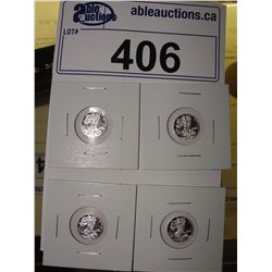 4X .999 SILVER WALKING LIBERTY ROUNDS. TAX EXEMPT