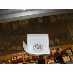 GEM JAR FILLED WITH 5 ASSORTED CUT AMETHYST GEMSTONES