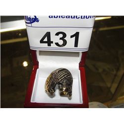 "SEE NO EVIL" SOLID BRONZE MANS RING