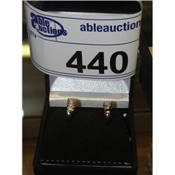 NEW LADIES SILVER AND GOLD DIAMOND LEVER BACK EARRINGS