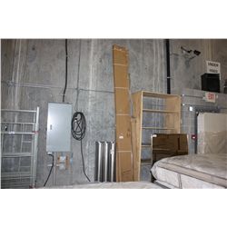 LOT OF STOVE VENTING, SHELVING AND CONDUIT