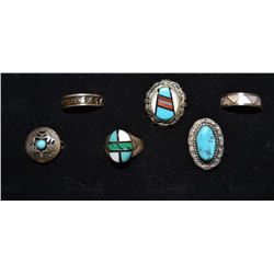SIX PUEBLO RINGS