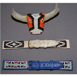 THREE BEADED ITEMS