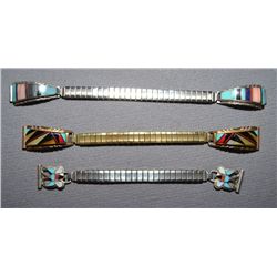 THREE SETS OF NAVAJO WATCH TIPS