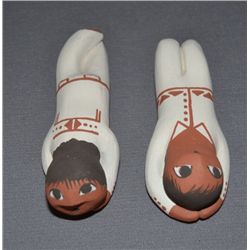 TWO JEMEZ POTTERY FIGURES