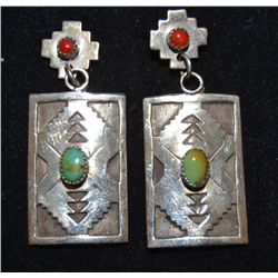 NAVAJO SILVER EARRINGS