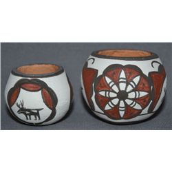 TWO ZIA POTTERY BOWLS