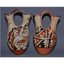 TWO JEMEZ POTTERY WEDDING VASE