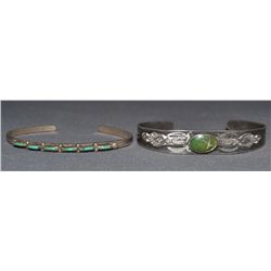 TWO NAVAJO SILVER BRACELETS