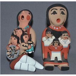 TWO JEMEZ POTTERY STORYTELLERS