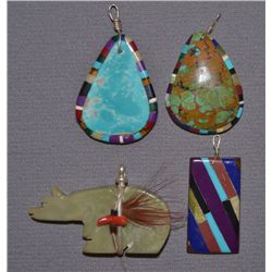 THREE PUEBLO PENDANTS