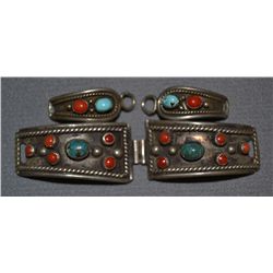 TWO SETS OF NAVAJO WATCH TIPS
