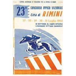 ADVERTISING HORSE POSTER - XXIII CONCORSO IPPICO NAZ. CITTA' DI RIMINI…