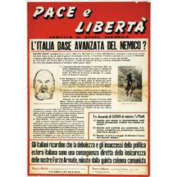 ITALIAN POLITICAL ADVERTISING POSTER - LOT OF 79 POSTERS OF DI "PACE E LIBERTÀ" …