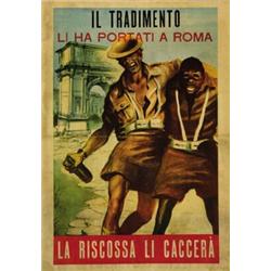 ITALIAN POLITICAL ADVERTISING POSTER - IL TRADIMENTO LI HA PORTATI A ROMA ... …