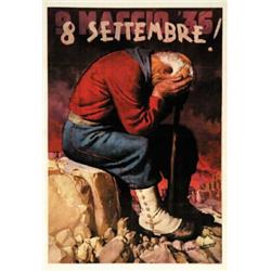 ITALIAN POLITICAL ADVERTISING POSTER - 9 MAGGIO 36 - 8 SETTEMBRE!…