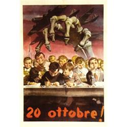 ITALIAN POLITICAL ADVERTISING POSTER - 20 OTTOBRE!…