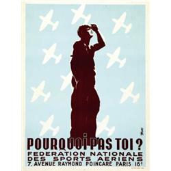 ADVERTISING AVIATION POSTER - POURQUOI PAS TOI?…